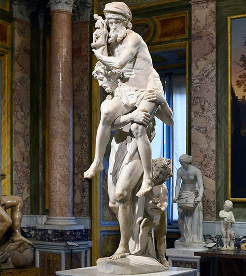 Sculpture réaliste du sculpteur Gian Lorenzo Bernini